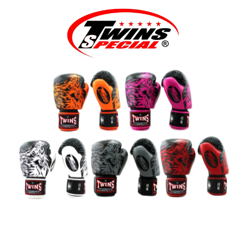 นวมชกมวย ทวินส์ สเปเชี่ยล Twins Special Boxing Glove BGVL3-50 Wolf ลายหมาป่า รวมสี หนังแท้