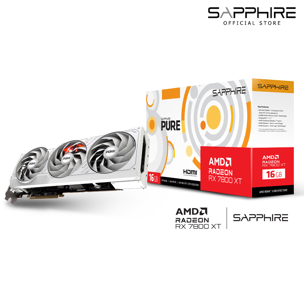 SAPPHIRE VGA PURE AMD Radeon™ RX 7800 XT 16GB