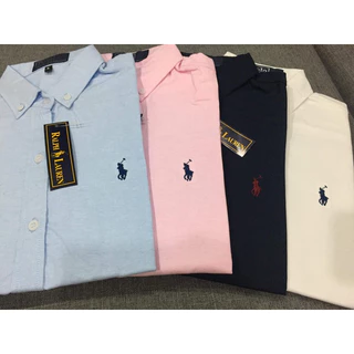 เชิ้ตแขนยาวปักม้าเล็กได้ใส่ได้ชายและหญิงผ้าOxfordสีไม่ตก