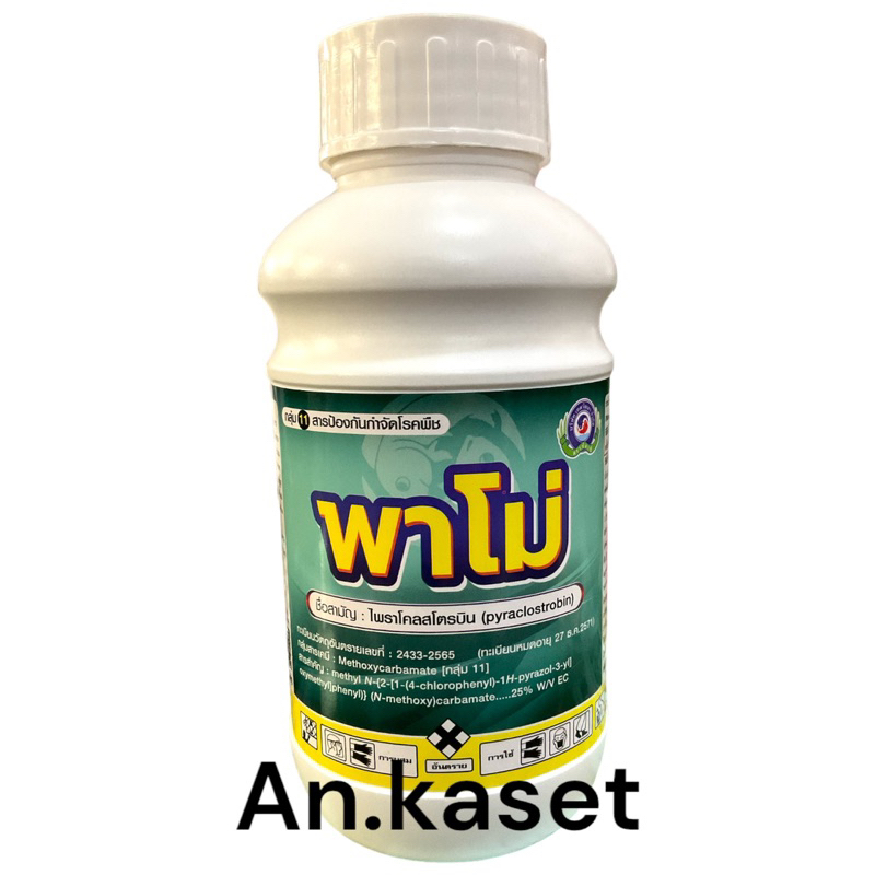 *พาโม่ ขนาด 500 ซีซี*(ไพราโคลสโตรบิน)สารเดียวกับเฮดไลน์ ป้องกันกำจัดเชื้อราทุกระยะการเจริญเติบโตของพืช แอนแทรคโนส
