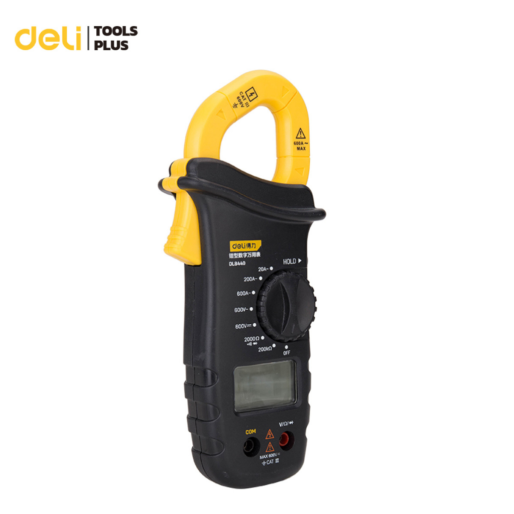 Deli ตัววัดไฟรั่ว คลิปแอมป์ แคลมป์มิเตอร์ แบบดิจิทัล 31 มม ป้องกันการโอเวอร์โหลด Multimeters