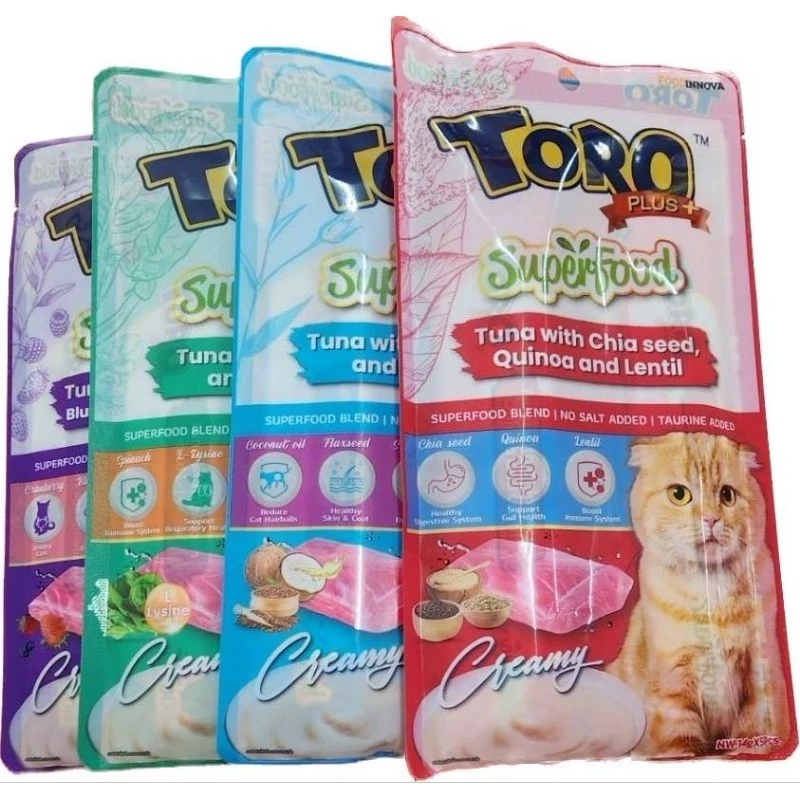 Toro plus Superfood ขนมแมวเลียโทโร่ 14gx5ชิ้น