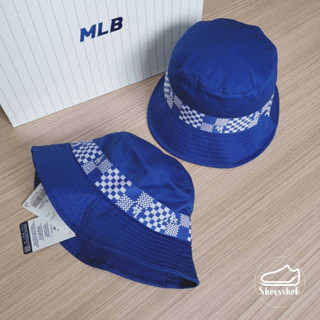 ของแท้ 💯% MLB Checker Board Bucket Hat หมวกปีก MLB  ป้ายแท็กเกาหลี  🇰🇷