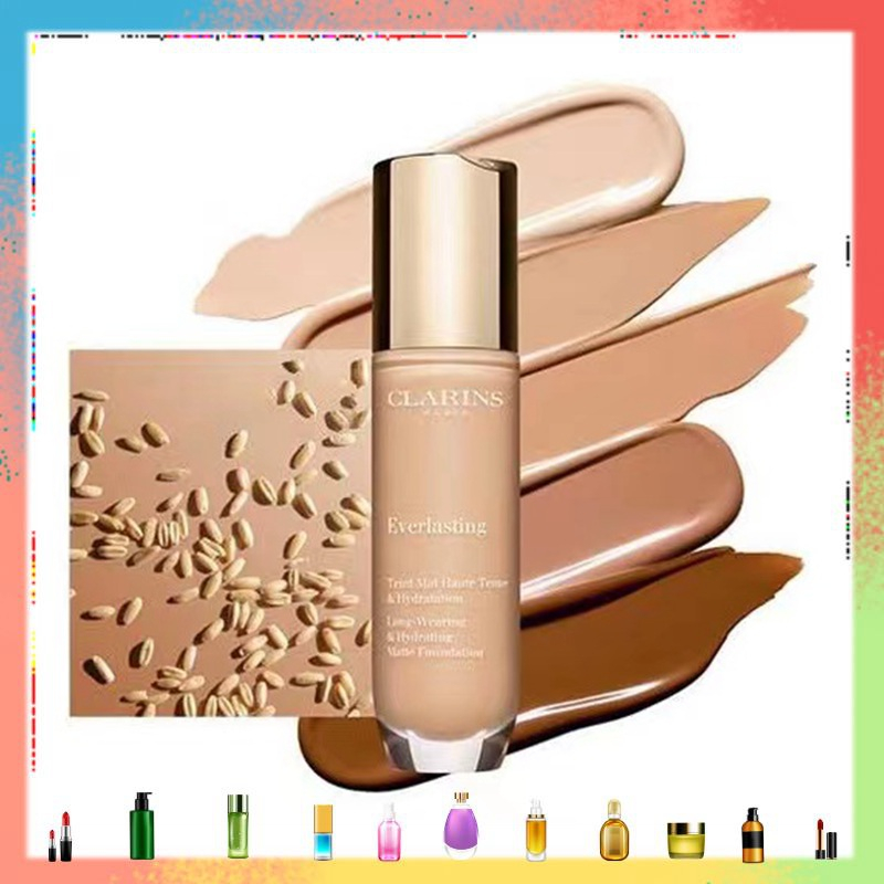 พร้อมส่ง-รองพื้นCLARINS Everlasting Long-Wearing & Hydrating Matte Foundation 30ml