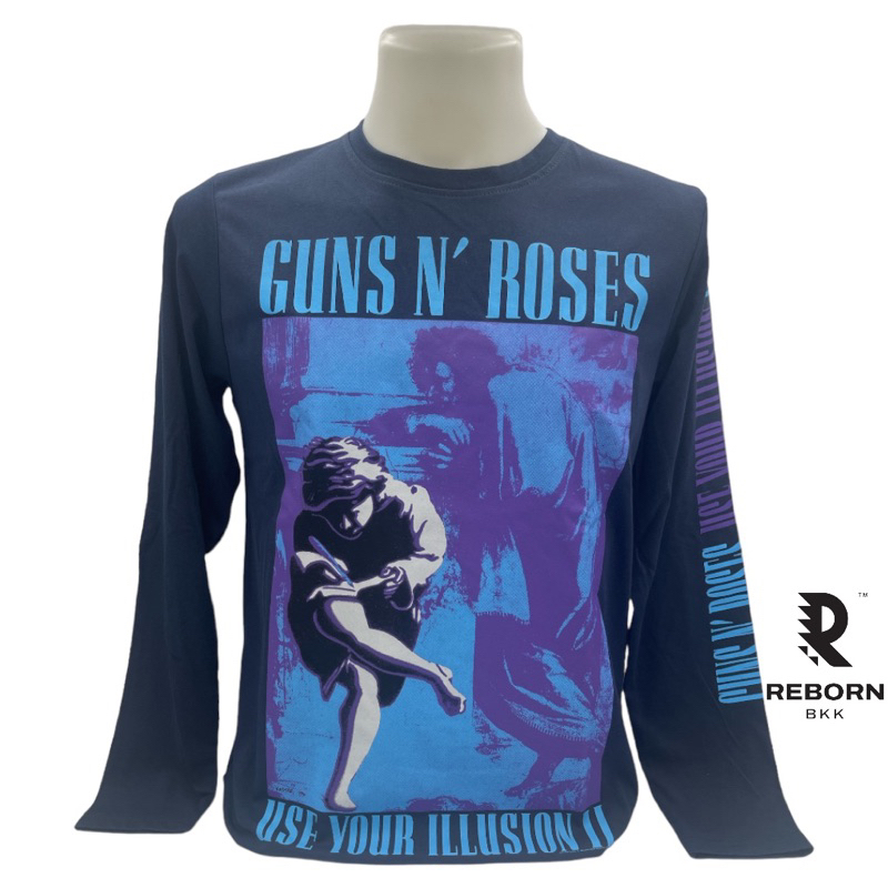 เสื้อวงแขนยาว Guns N Roses ลิขสิทธิ์แท้ 100% ลาย GET IN THE RING TOUR '91-'92 (มีสกรีนหลัง และแขน)