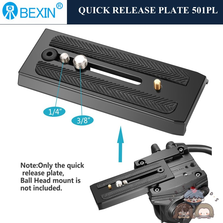 Quick Release Plate 501PL สำหรับ Manfrotto 701HDV 501HDV 503HDV MH055M0-Q5
