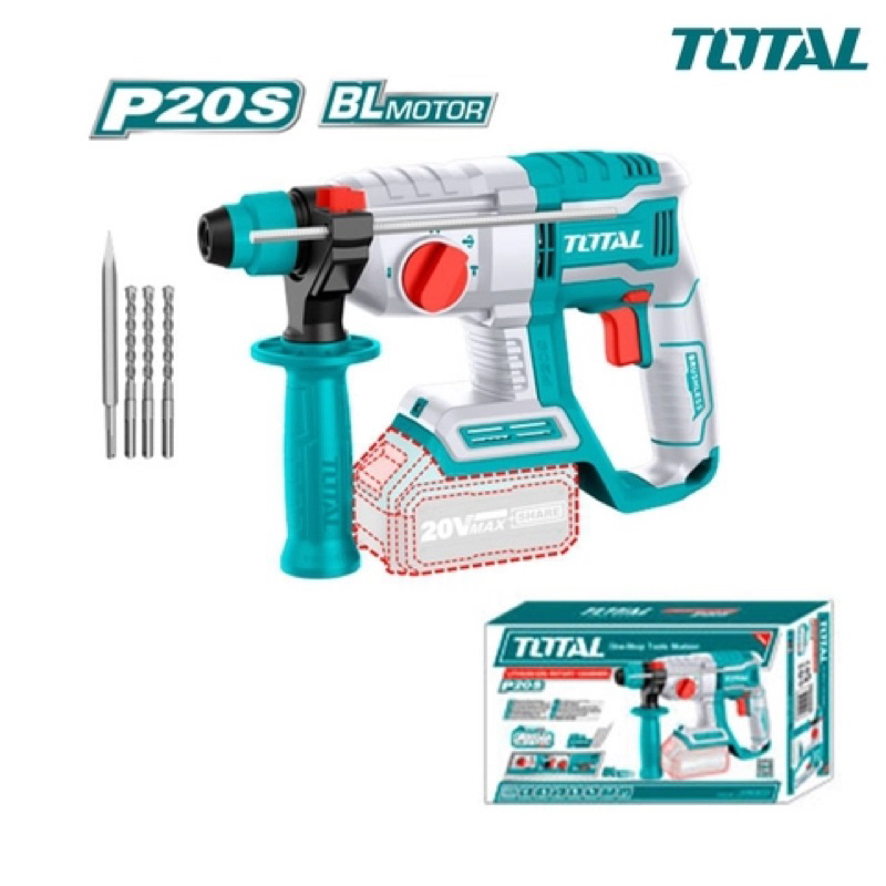 TOTAL TRHLI20208 สว่านโรตารี่ 22 มิล ไร้สาย 20V (3 ระบบ)