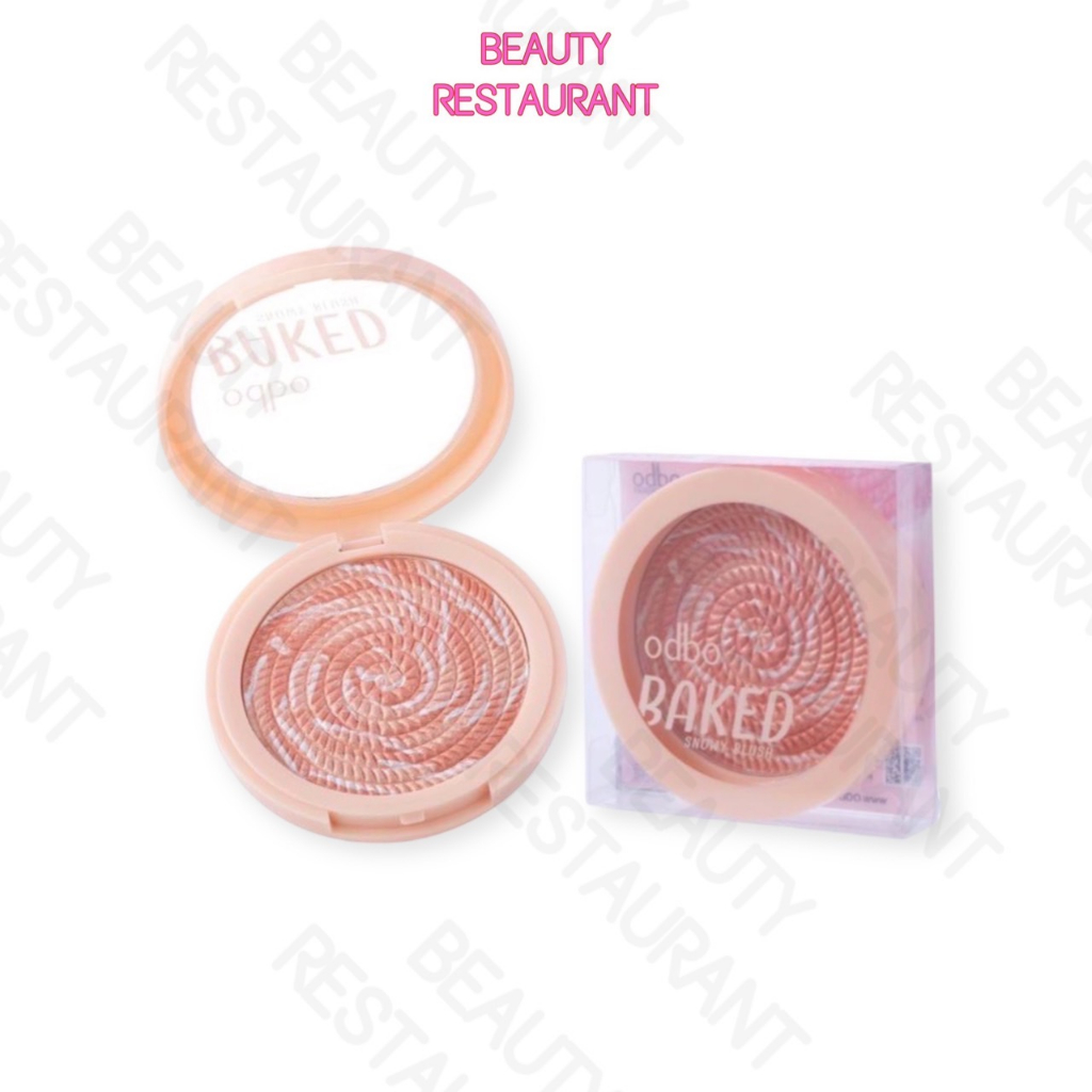 ODBO Baked Snowy Blush #OD1308 โอดีบีโอ เบคท์ สโนวี่ บลัช บลัชออน