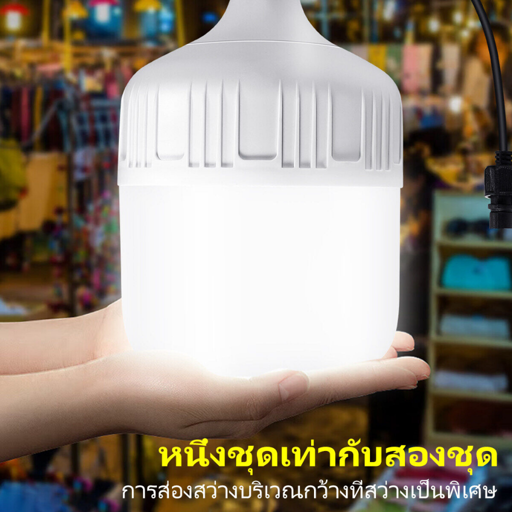 TIANJI 【ซื้อ1แถม1】ไฟโซล่าเซลล์ โซล่าเซลล์ 45000W หลอดไฟ โซล่าเซลล์ LED ไลท์แสงสีขาวกันน้ำ และกันฝุ่นละออง ชาร์จไฟอัตโนม - รูปที่ 4