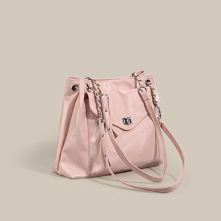 พร้อมส่งสีชมพู ♡ Baby Pink bagwl กระเป๋าหนังสะพาย