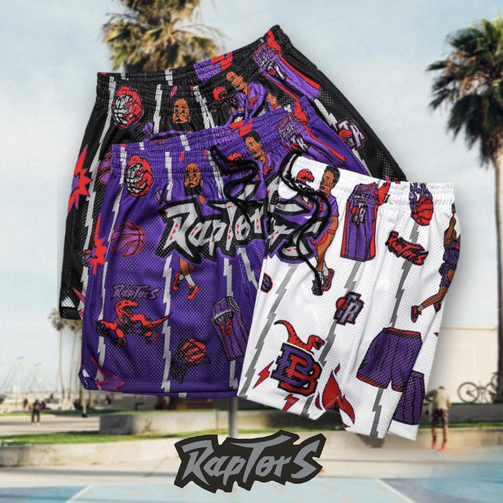 กางเกงกีฬา กางเกงบาสขาสั้น BADz RAPTORS COLLECTION มีไซส์ใหญ่