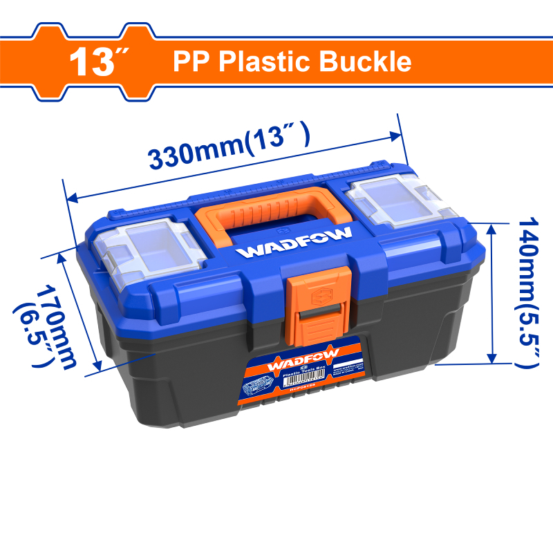 กล่องเครื่องมือพลาสติก WADFOW 13" WTB1313