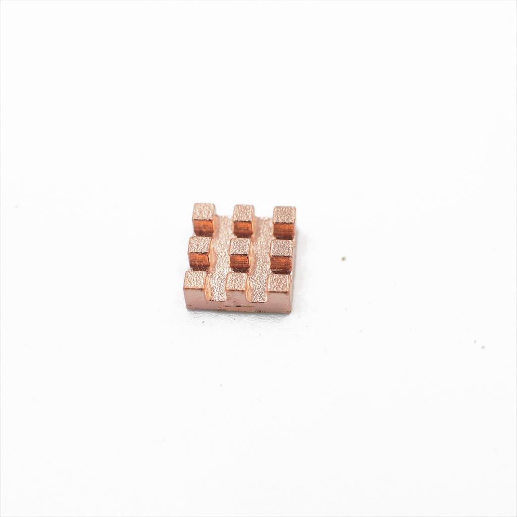 Tiny Heatsink Pure Copper ฮีทซิงก์จิ๋วทองแดง 6x6mm (หนา 3mm, 4mm, 5mm) สำหรับระบายความร้อน - รูปที่ 3