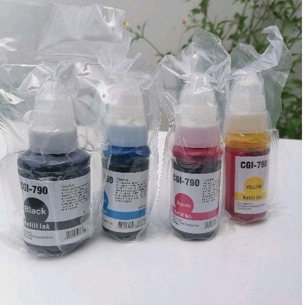 หมึกเติมเทียบเท่า​ สำหรับ Canon G-Series GI-790BK / GI-790C / GI-790M / GI-790Y​ คมชัด​ รับประกัน​ 1