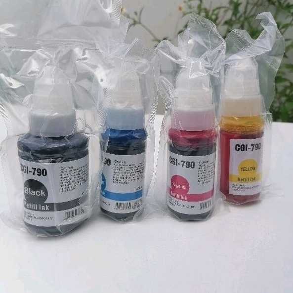 หมึกเติมเทียบเท่า​ สำหรับ Canon G-Series GI-790BK / GI-790C / GI-790M / GI-790Y​ คมชัด​ รับประกัน​ 1