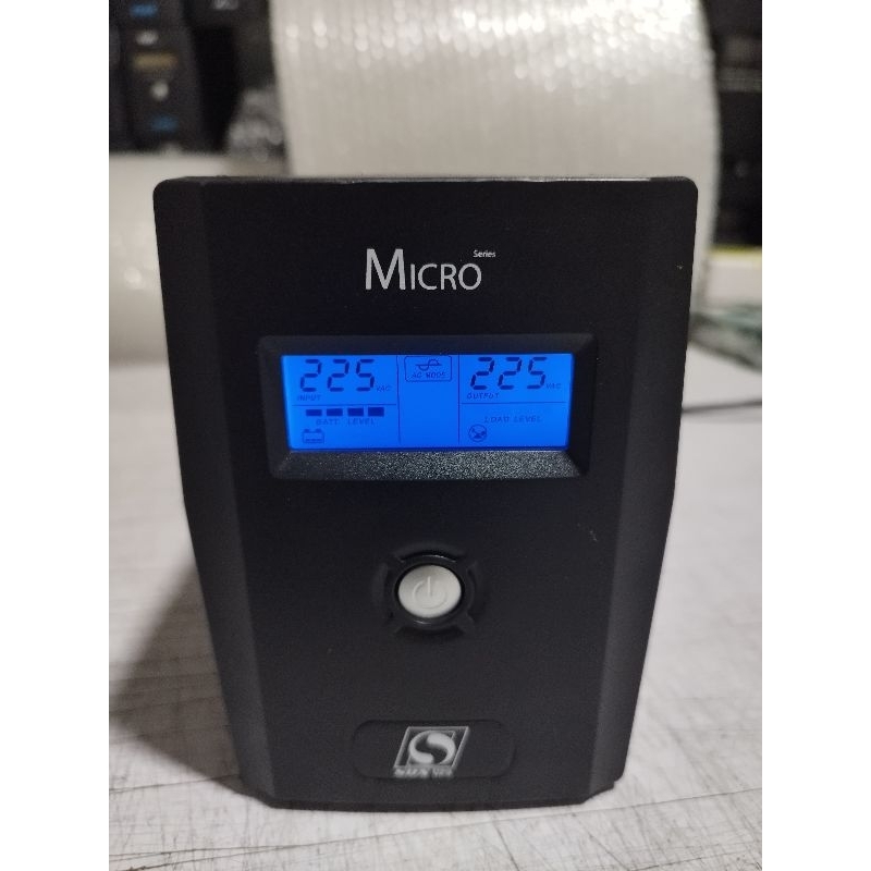UPS เครื่องสำรองไฟมือสอง SUN UPS MICRO 850 850VA/495W สินค้าพร้อมใช้งาน รับประกัน 1 เดือน