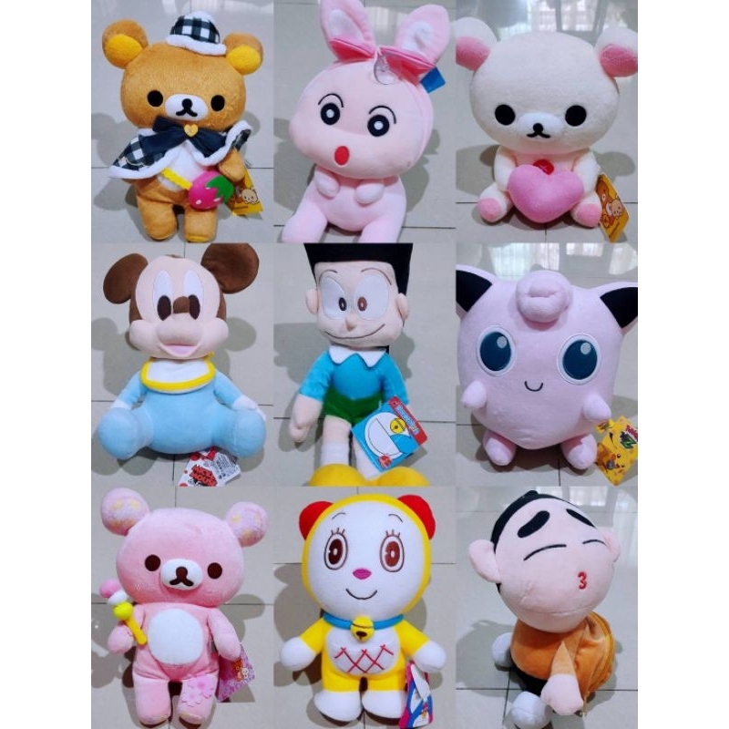 ตุ๊กตาของเล่น ตุ๊กตาวันพีช โปเกม่อน สติช โดเรม่อน มินนี่ มีหลายแบบรวมกันให้เลือก (ขนาด 12-22นิ้ว)มือ1 EP2