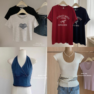 SALE งานป้าย WGWE เสื้อยืด เสื้อครอป baby tee and crop top series