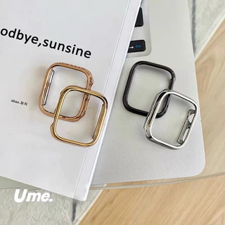 เคส watch + สีๆ case สําหรับ watch11 10 8 7 6 5 4 Seเคสเเข็ง กันรอย ขนาด41/40/44/45/46มมเคสสําหรับแอปเปิ้ลวอช casePC เงา