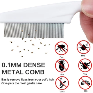 【พร้อมส่ง】PMT หวีแปรงขนสัตว์ แปรงขนสัตว์เลี้ยง ลดการป่วย ป้องกันปรสิต ทำความสะอาดเหา หมัด ยาว 14.5 ซม COD