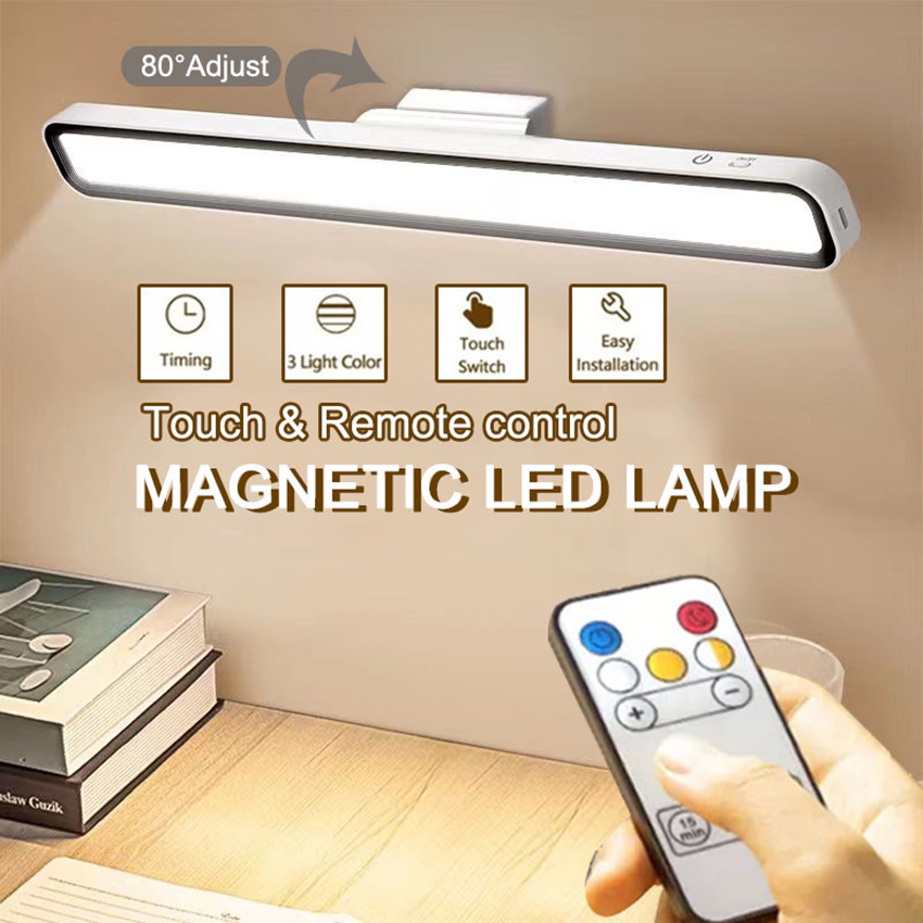 【การจัดส่งไทย】32cm โคมไฟติดหัวเตียง โคมไฟตั้งโต๊ะ LED แม่เหล็กติดผนังห้องนอน ปุ่มชาร์จ USB ไฟข้างเตียง ปรับได้ 3 แสง