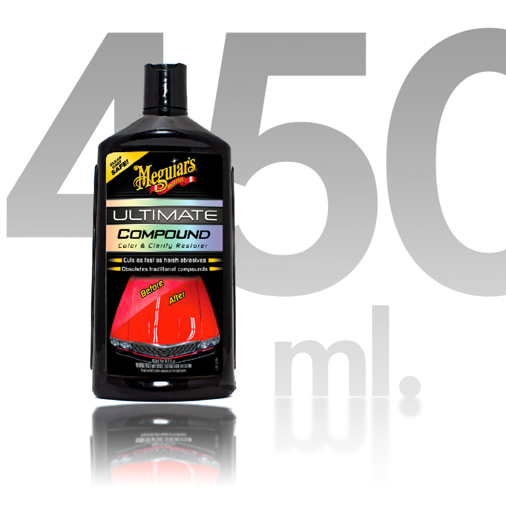 Meguiar's G17216 Ultimate Compound ยาขัดสีรถสำหรับลบรอยขนแมว รอยขีดข่วน และคราบออกซิเดชั่น ขนาด 300 ml.