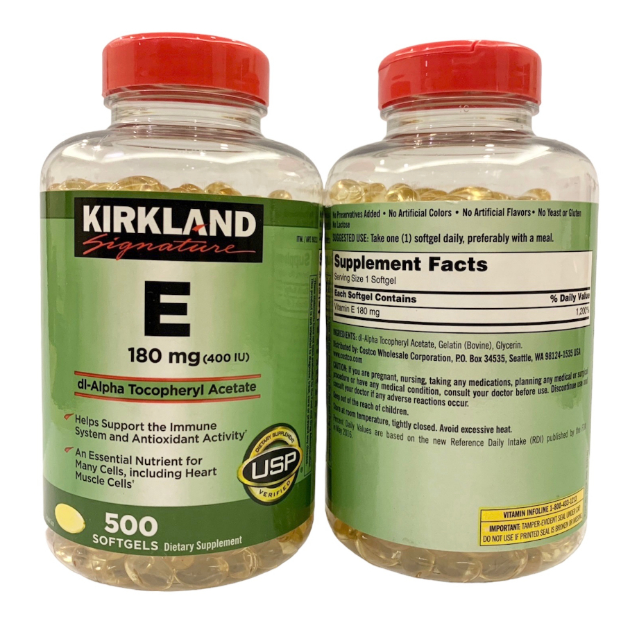 🔥🔥Exp.04/2027 Kirkland Vitamin E 500 เม็ด