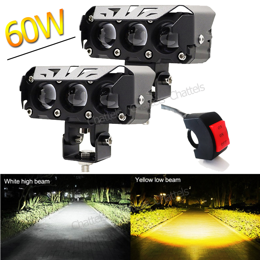 สว่างมาก ไฟสปอร์ตไลท์มอเตอร์ไซค์ 60W LED ไฟสปอร์ตไลท์ led 12V 24V อลูมิเนียมผสม ไฟสปอร์ตไลท์รถยนต์