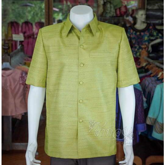 เสื้อสูทไหมญี่ปุ่น สีเขียว