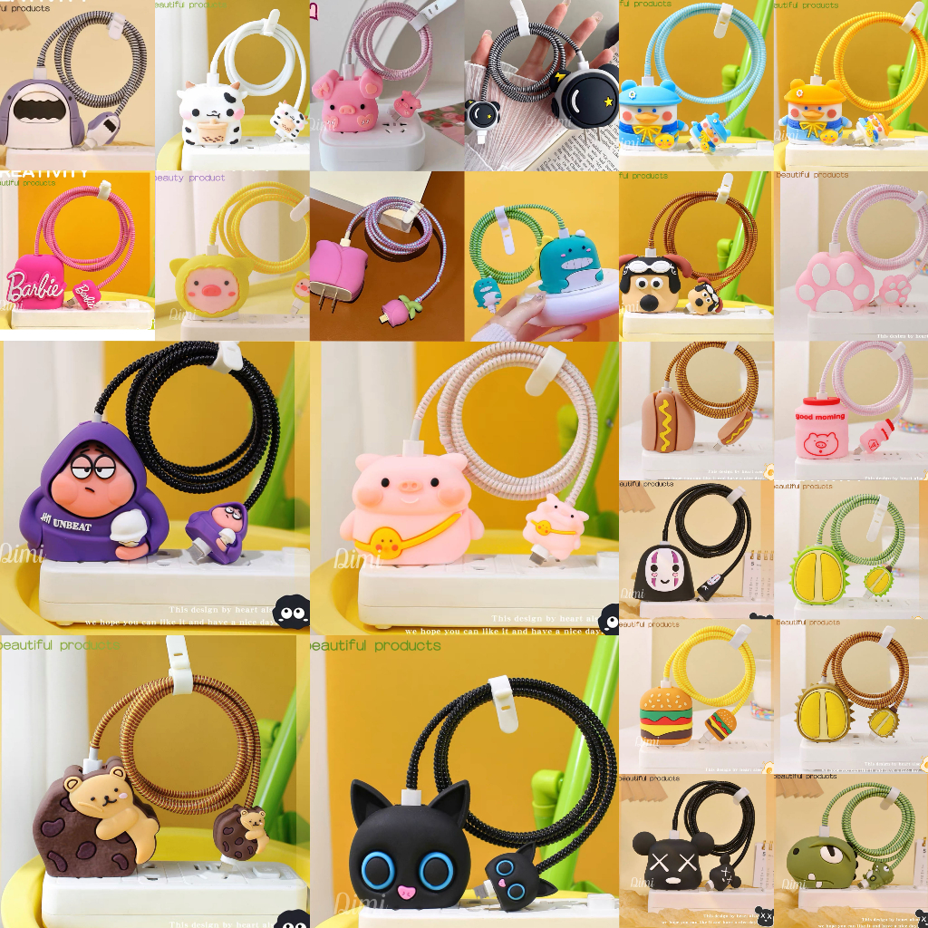 พร้อมส่งจากไทย ชุดถนอมสายชาร์จการ์ตูน สำหรับไอโฟน 18w 20w 35W