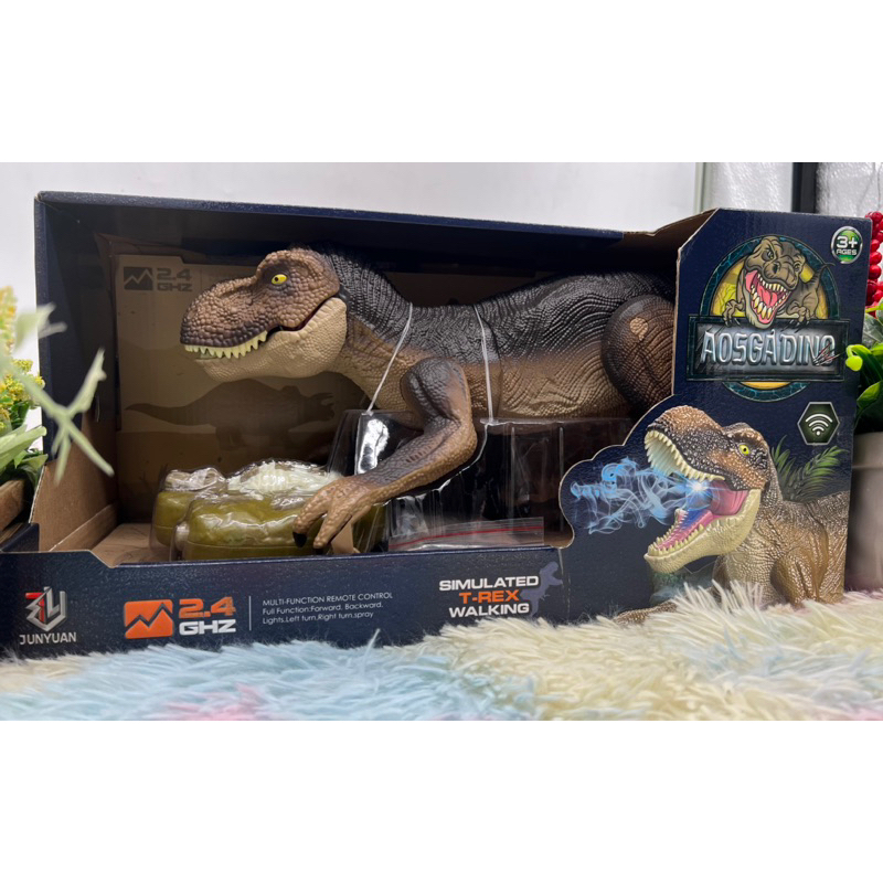 Dinosour ไดโนเสาร์ ไดโนเสาร์บังคับรีโมทคอนโทล ทีเร็กซ์ T-rex ไดโนเสาร์เสมือนจริง ไดโนเสาร์เดินหน้า~ถอยหลังได้QX040