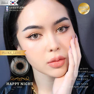 คอนแทคเลนส์ 💎รุ่น Happy Night 💎 (ขนาดกลาง) รุ่นตาเซ็กซี่ ตาคม Luxzylens ใส่สบาย Made in Korea 🇰🇷 luxzy lens ve