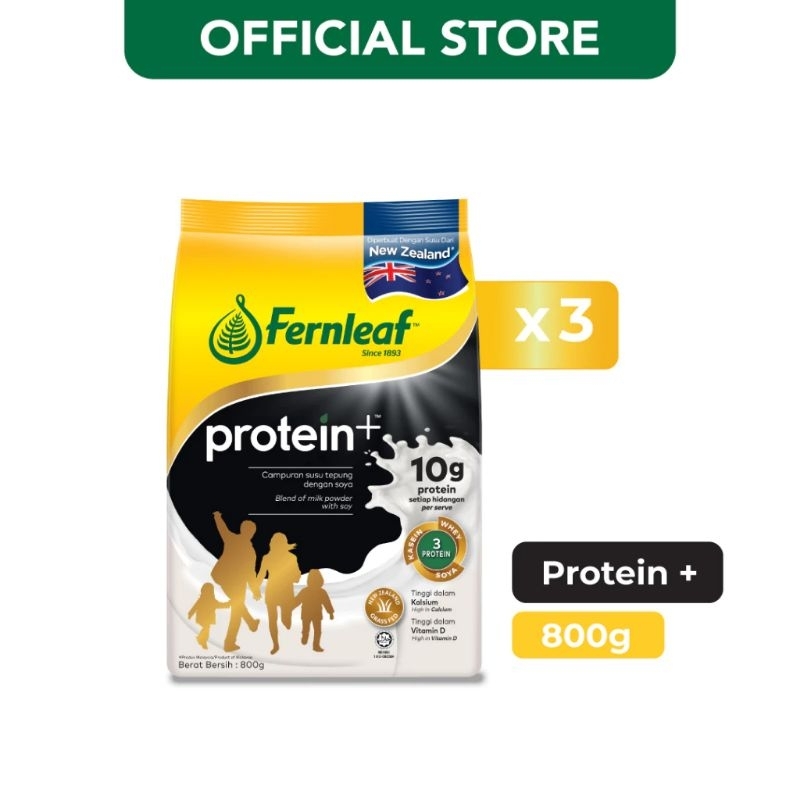 Fernleaf Milk Powder Protein Plus (800g x 3) Halal