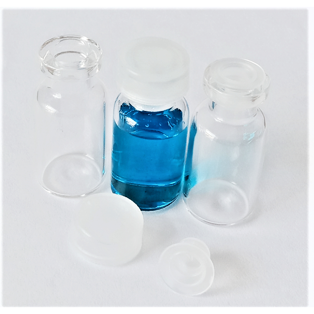 ขวดแก้ว ฝาพลาสติก 100 ชิ้น ขนาด 3 ml. ขวด