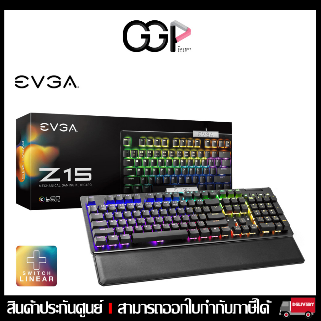 [กรุงเทพฯ ด่วน 1 ชั่วโมง] Keyboard (คีย์บอร์ด) EVGA Z15 RGB Gaming Mechanical Keyboard , Linear, EN 
