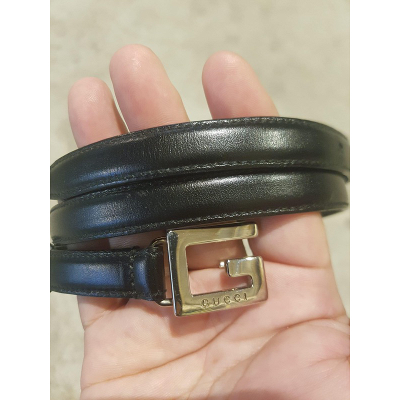 เข็มขัด Gucci แท้ มือสอง เส้นเล็ก เอว 25-28 นิ้ว