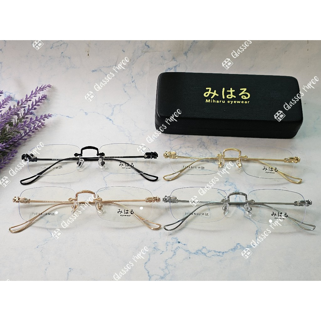 กรอบสายตาญี่ปุ่น みはる (Miharu) รุ่น M01007 Titanium IP 🎁 ส่งฟรี 🎁