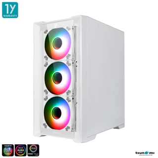(ลด ล้าง สต็อก) (ไม่แถมพัดลม) เคสคอมพิวเตอร์ Tsunami M211G Tempered Glass ARGB Gaming Case รับประกัน 1 ปี