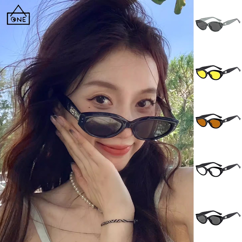 COD❤️แว่นตากันแดดแฟชั่นสไตล์เกาหลีUV400ป้องกันรังสียูวีกรอบตาแมวย้อนยุคหรูหราแว่นกรองแสงสำหรับผู้ชายและผู้หญิง-a.one