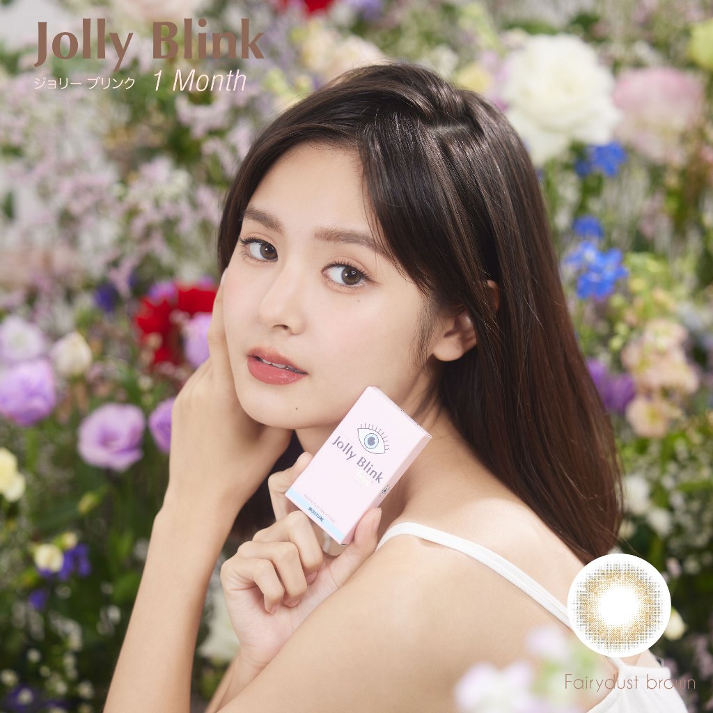 คอนแทคเลนส์รายเดือน Jolly Blink: Silicone Hydrogel สี Fairy Dust Brown [แถมฟรี case] รูปที่ 6