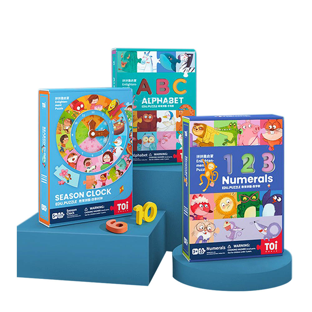TOi จิ๊กซอว์ พัซเซิลสอนตัวเลข ABC และเวลา Education Puzzle เสริมพัฒนาการเด็กอายุ 1 ขวบขึ้นไป