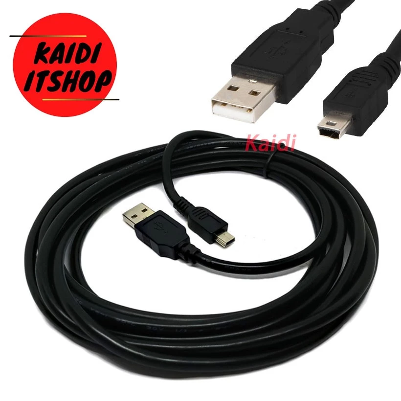 สาย Usb 5 pin / mini usb to usb สายชาร์จกล้องติดรถยนต์ สายชาร์จวิทยุ มีความยาวตั้งแต่ 80 ซม / 1.5 / 3.3 / 5 เมตร thumbnail 5