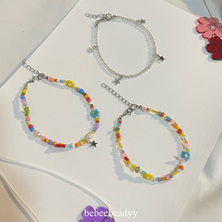 กำไลข้อเท้า 🍅📔 ⋆ ⸝⸝🪿🍀 | กำไลข้อเท้าลูกปัด | กำไลข้อเท้าหิน