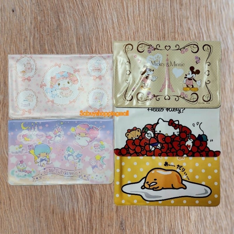 ซองใส่สมุดธนาคาร Bank Book Case ลิขสิทธิ์แท้ Sanrio ( Kitty, My Melody, Little Twin Stars, Mickey )