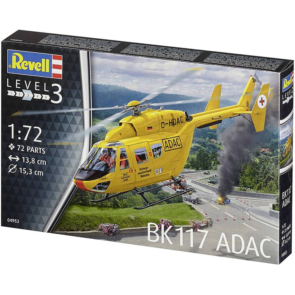 พลาสติก โมเดล ประกอบ REVELL สเกล 1/72 MBB/Kawasaki BK 117 ADAC (04953)