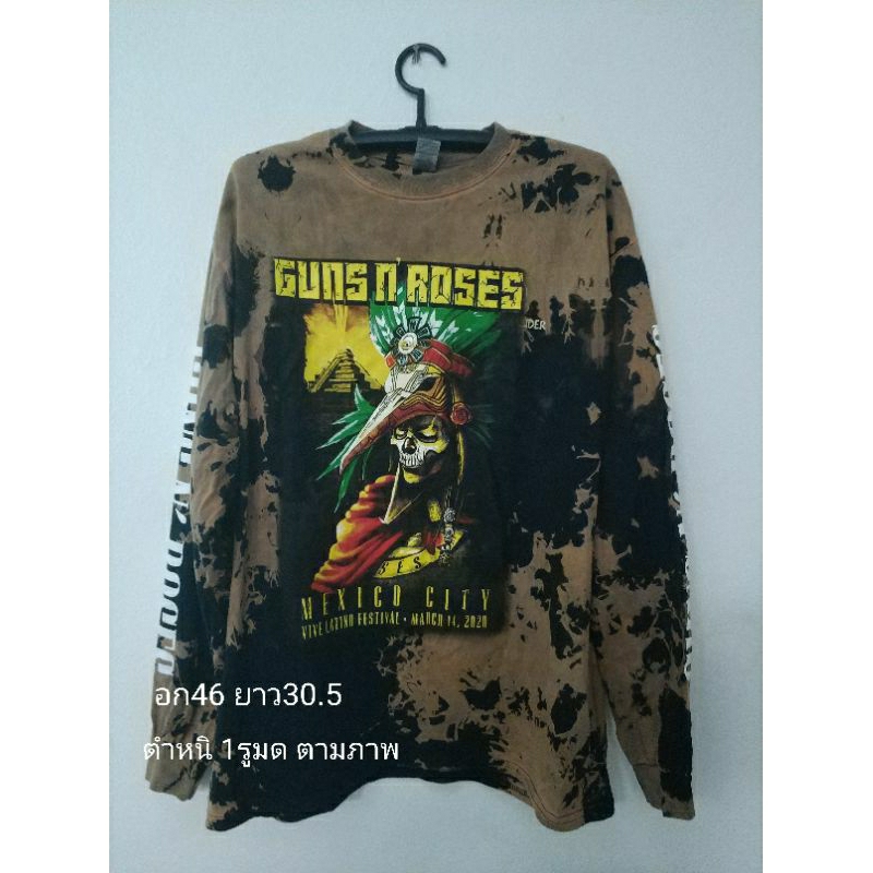 เสื้อวงguns n' roses แขนยาวผ้ากัด งานสกรีนใหม่