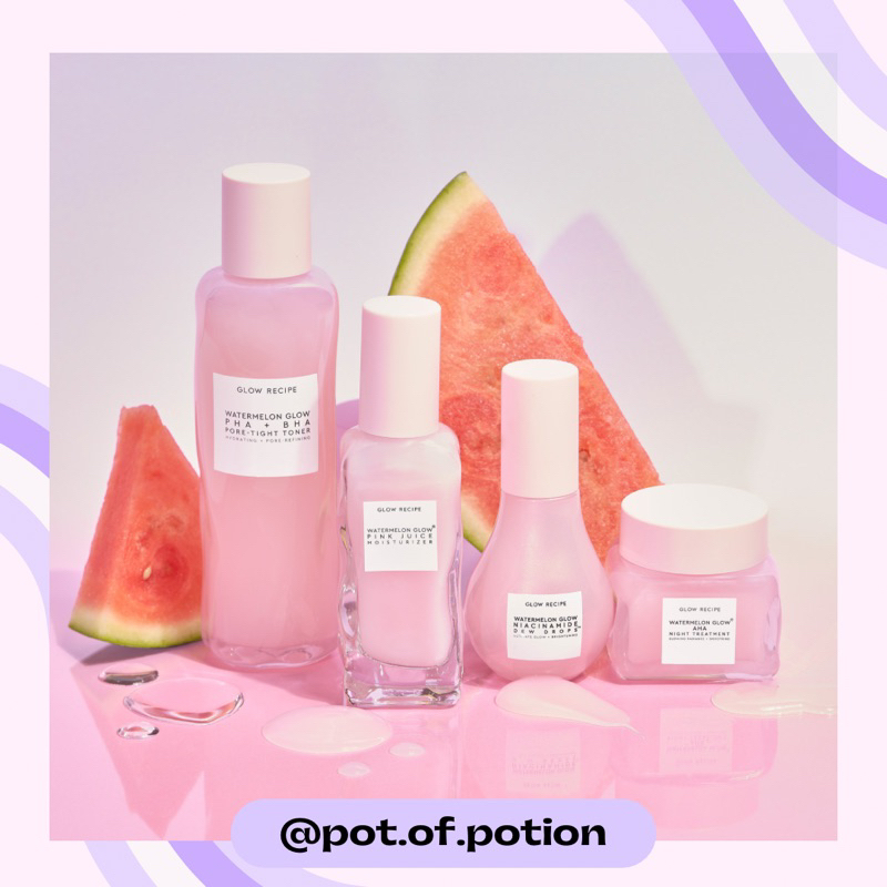 พร้อมส่ง Glow Recipe — Watermelon Glow Toner / Dew Drops / Body Cream