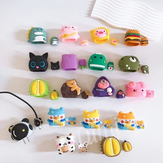 เคสถนอมหัวชาร์จ+ถนอมสายชาร์จ เคสการ์ตูนถนอมหัวชาร์จ ตัวถนอมสายชาร์จ สําหรับชาร์จ PD18W/20W 35W