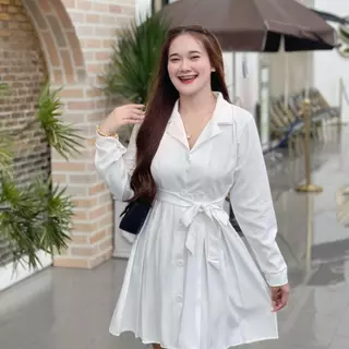Dress แขนยาวออกงานทรงสูทผูกโบว์ ✨