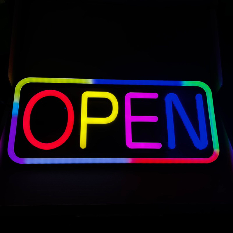 ป้ายไฟ ป้ายไฟตัวอักษร ป้ายไฟopen ป้ายไฟร้าน ป้ายไฟวิ่ง ป้ายไฟled openสลับสี ปรับจังหวะไฟได้ - รูปที่ 3